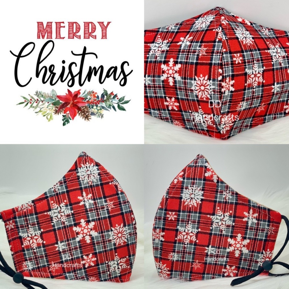 Christmas Snowflaskes adult face mask